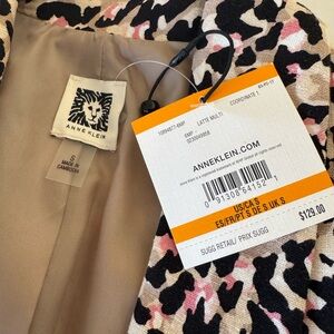 Anne Klein Multicolor Animal Print Jacket